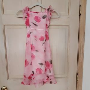 Girl Tribe Floral Flutter Sleeve Dress Sz 5/6